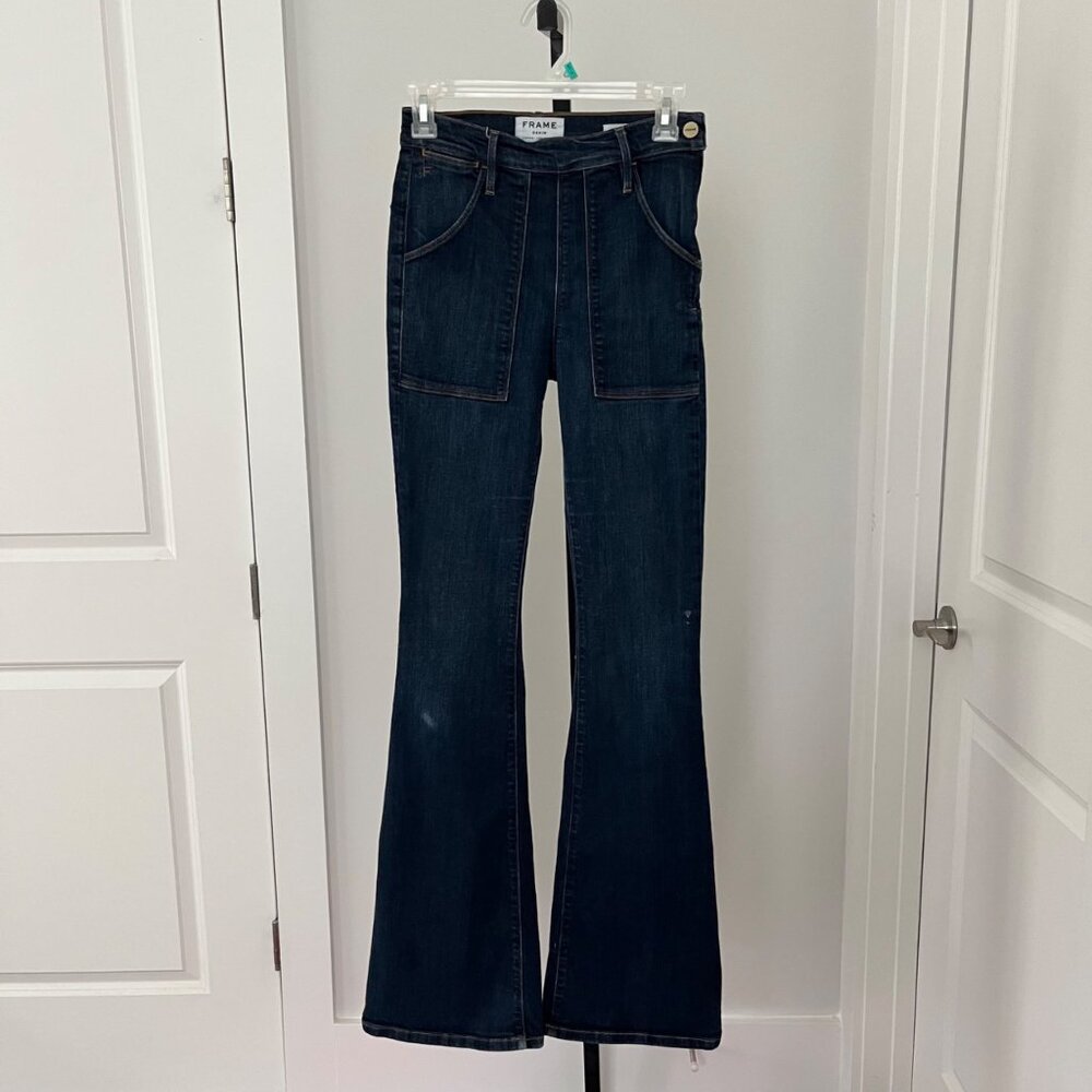 FRAME Denim Le Flare‎ de Francoise Jeans in Queens Way Wash Size 25